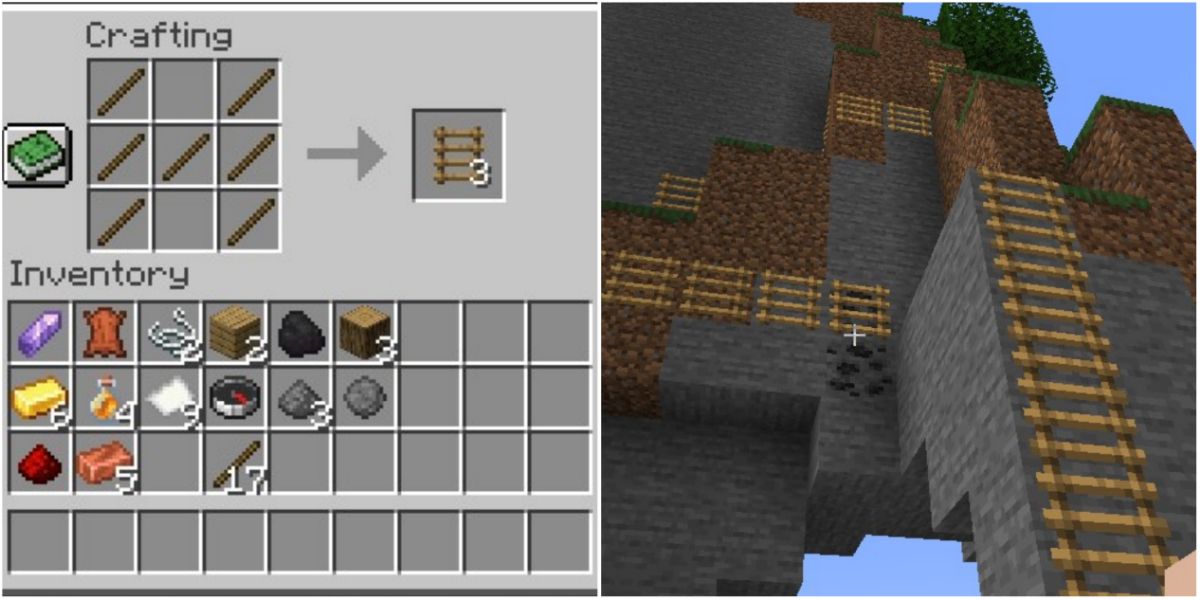 the crafting menu in Minecraft