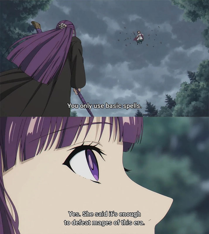"You only use basic spells." "Yes. She said it's enough to defeat mages of this era."