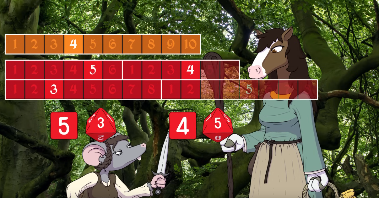 a screenshot of combat in Furry Outlaws from Zigmenthotep's video