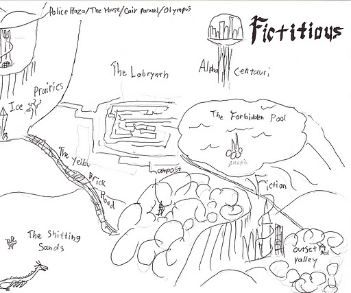 a map of the Fictitious game world