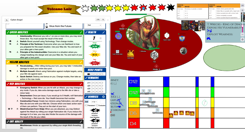 a screenshot from the final session of our game