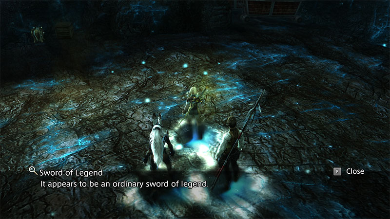 Sword of Legend: "It appears to be an ordinary sword of legend."