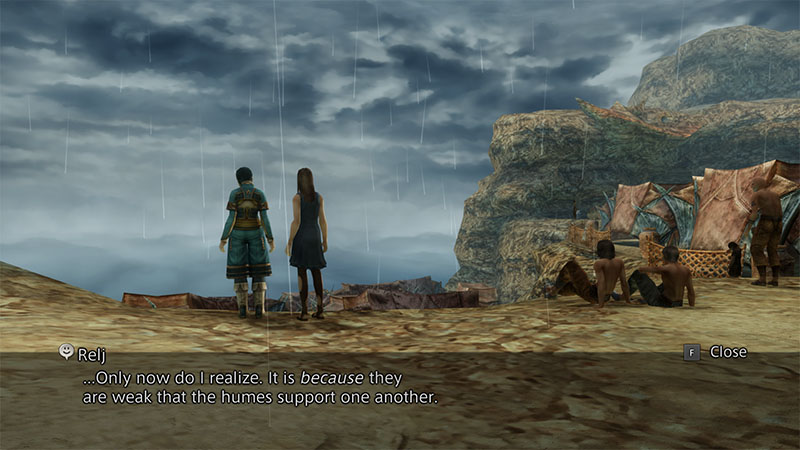 "...Only now do I realize. It is *because* they are weak that the humes support one another."